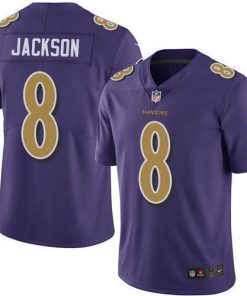 Nike Ravens #8 Lamar Jackson Purple Stitched NFL Limited Rush Jersey