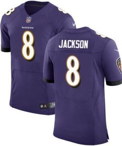 Nike Ravens #8 Lamar Jackson Purple Team Color Stitched NFL Vapor Untouchable Elite Jersey