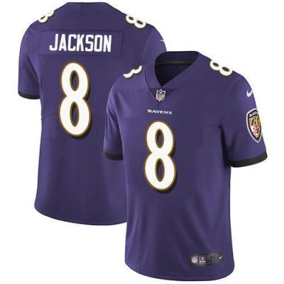 Nike Ravens #8 Lamar Jackson Purple Team Color Stitched NFL Vapor Untouchable Limited Jersey
