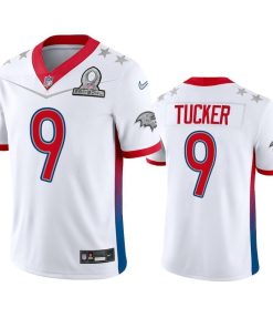 Nike Ravens #9 Justin Tucker NFL 2022 AFC Pro Bowl Game Jersey White
