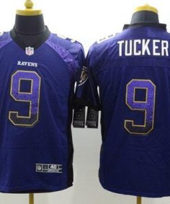 Nike Ravens #9 Justin Tucker Purple Team Color Stitched NFL Elite Drift Fashion Jersey
