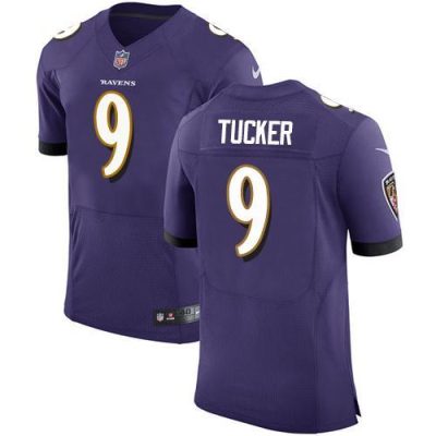 Nike Ravens #9 Justin Tucker Purple Team Color Stitched NFL Vapor Untouchable Elite Jersey