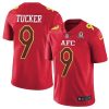 Nike Ravens #9 Justin Tucker Red Stitched NFL Limited AFC 2017 Pro Bowl Jersey
