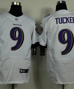 Nike Ravens #9 Justin Tucker White Stitched NFL New Elite Jersey
