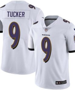 Nike Ravens #9 Justin Tucker White Stitched NFL Vapor Untouchable Limited Jersey