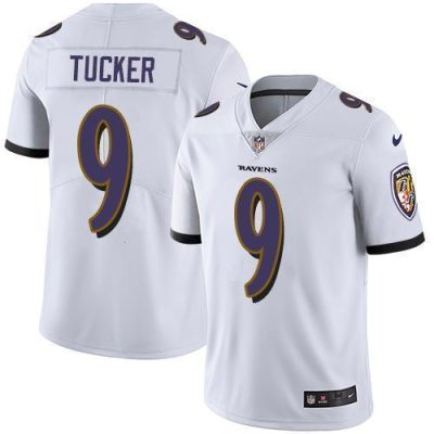 Nike Ravens #9 Justin Tucker White Stitched NFL Vapor Untouchable Limited Jersey