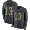 Nike Saints #13 Michael Thomas Anthracite Salute To Service Stitched NFL Limited Therma Long Sleeve Jersey