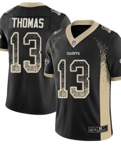 Nike Saints #13 Michael Thomas Black Team Color Stitched NFL Limited Rush Drift Fashion Jersey