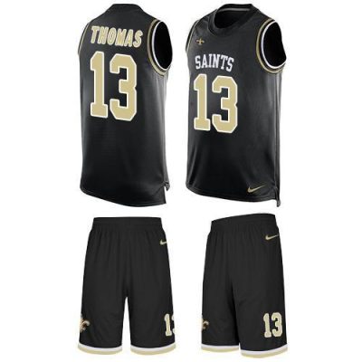 Nike Saints #13 Michael Thomas Black Team Color Stitched NFL Limited Tank Top Suit Jersey