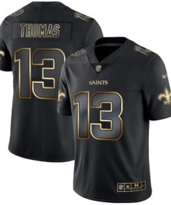 Nike Saints #13 Michael Thomas Black/Gold Stitched NFL Vapor Untouchable Limited Jersey