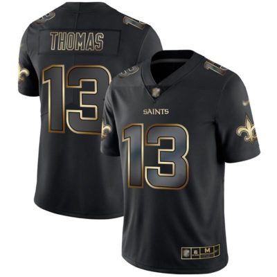 Nike Saints #13 Michael Thomas Black/Gold Stitched NFL Vapor Untouchable Limited Jersey