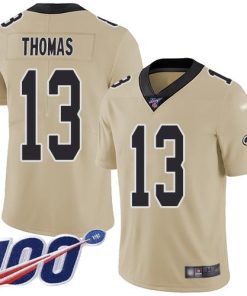 Nike Saints #13 Michael Thomas Gold Stitched NFL Limited Inverted Legend 100th Season Jersey
