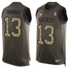 Nike Saints #13 Michael Thomas Green Stitched NFL Limited Salute To Service Tank Top Jersey