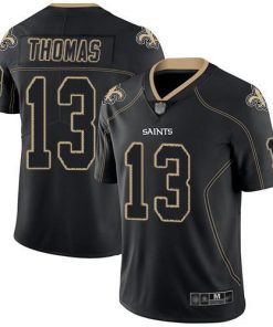 Nike Saints #13 Michael Thomas Lights Out Black Stitched NFL Limited Rush Jersey