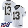 Nike Saints #13 Michael Thomas White Stitched NFL 100th Season Vapor Limited Jersey