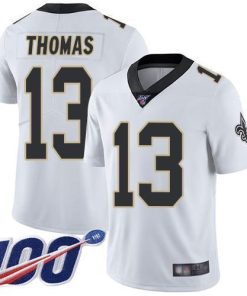 Nike Saints #13 Michael Thomas White Stitched NFL 100th Season Vapor Limited Jersey