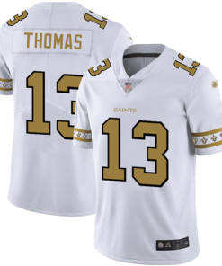 Nike Saints #13 Michael Thomas White Stitched NFL Limited Team Logo Fashion Jersey