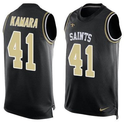 Nike Saints #41 Alvin Kamara Black Team Color Stitched NFL Limited Tank Top Jersey