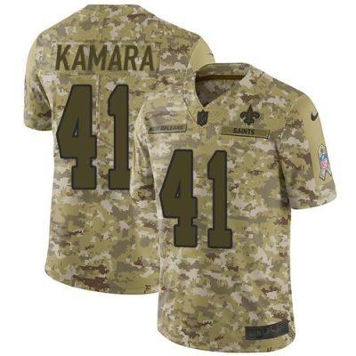 Nike Saints #41 Alvin Kamara Camo Stitched NFL Limited 2018 Salute To Service Jersey