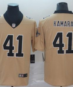 Nike Saints #41 Alvin Kamara Gold Stitched NFL Limited Inverted Legend Jersey