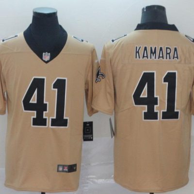 Nike Saints #41 Alvin Kamara Gold Stitched NFL Limited Inverted Legend Jersey
