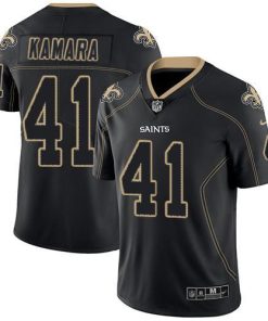 Nike Saints #41 Alvin Kamara Lights Out Black Stitched NFL Limited Rush Jersey
