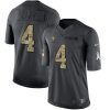 Nike Saints #4 Derek Carr Black Stitched NFL Limited 2016 Salute To Service Jersey