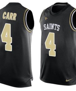 Nike Saints #4 Derek Carr Black Team Color Stitched NFL Limited Tank Top Jersey