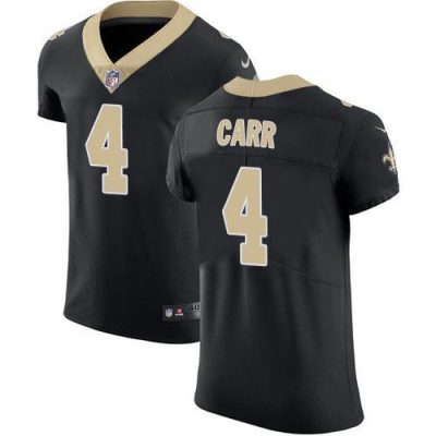Nike Saints #4 Derek Carr Black Team Color Stitched NFL Vapor Untouchable Elite Jersey