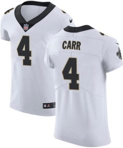 Nike Saints #4 Derek Carr White Stitched NFL Vapor Untouchable Elite Jersey