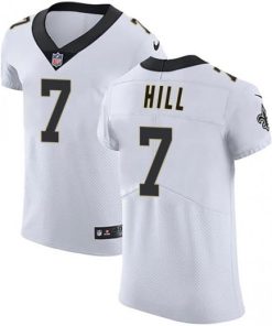 Nike Saints #7 Taysom Hill White Stitched NFL Vapor Untouchable Elite Jersey