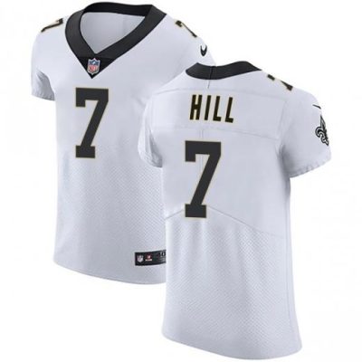 Nike Saints #7 Taysom Hill White Stitched NFL Vapor Untouchable Elite Jersey
