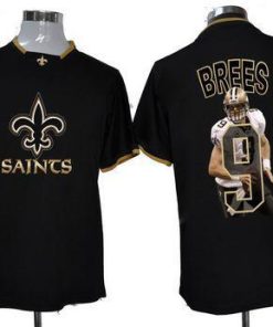 Nike Saints #9 Drew Brees Black NFL Game All Star Fashion Jersey