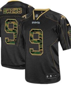 Nike Saints #9 Drew Brees Black Stitched NFL Elite Camo Fashion Jersey