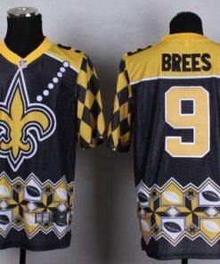 Nike Saints #9 Drew Brees Black Stitched NFL Elite Noble Fashion Jersey
