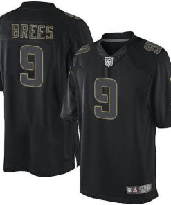 Nike Saints #9 Drew Brees Black Stitched NFL Impact Limited Jersey