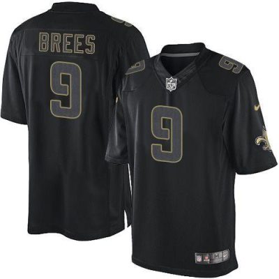 Nike Saints #9 Drew Brees Black Stitched NFL Impact Limited Jersey