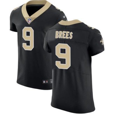 Nike Saints #9 Drew Brees Black Team Color Stitched NFL Vapor Untouchable Elite Jersey