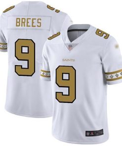 Nike Saints #9 Drew Brees White Stitched NFL Limited Team Logo Fashion Jersey