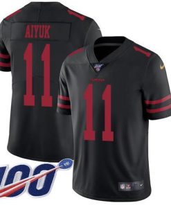 Nike San Francisco 49ers #11 Brandon Aiyuk Black Alternate Stitched NFL 100th Season Vapor Untouchable Limited Jersey