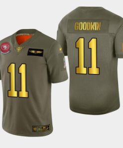 Nike San Francisco 49ers #11 Marquise Goodwin Olive Gold 2019 Salute to Service NFL 100 Limited Jersey