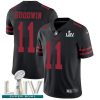 Nike San Francisco 49ers #11 Marquise Goodwin Black Super Bowl LIV 2020 Alternate Stitched NFL Vapor Untouchable Limited Jersey