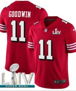 Nike San Francisco 49ers #11 Marquise Goodwin Red Super Bowl LIV 2020 Team Color Stitched NFL Vapor Untouchable Limited II Jersey