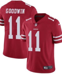 Nike San Francisco 49ers #11 Marquise Goodwin Red Team Color Stitched NFL Vapor Untouchable Limited Jersey