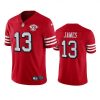 Nike San Francisco 49ers #13 Richie James Red Rush 75th Anniversary Stitched NFL Vapor Untouchable Limited Jersey