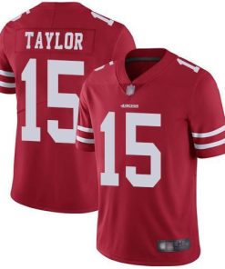 Nike San Francisco 49ers #15 Trent Taylor Red Team Color Stitched NFL Vapor Untouchable Limited Jersey