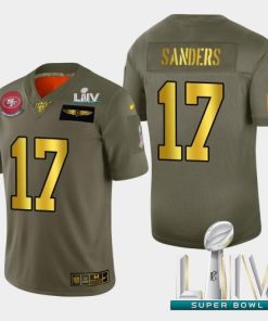 Nike San Francisco 49ers #17 Emmanuel Sanders Olive Gold Super Bowl LIV 2020 2019 Salute to Service NFL 100 Limited Jersey