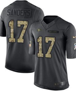 Nike San Francisco 49ers #17 Emmanuel Sanders Black Stitched NFL Limited 2016 Salute to Service Jersey