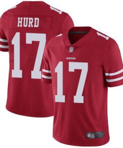 Nike San Francisco 49ers #17 Jalen Hurd Red Team Color Stitched NFL Vapor Untouchable Limited Jersey