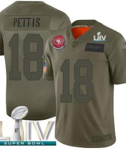 Nike San Francisco 49ers #18 Dante Pettis Camo Super Bowl LIV 2020 Stitched NFL Limited 2019 Salute To Service Jersey
